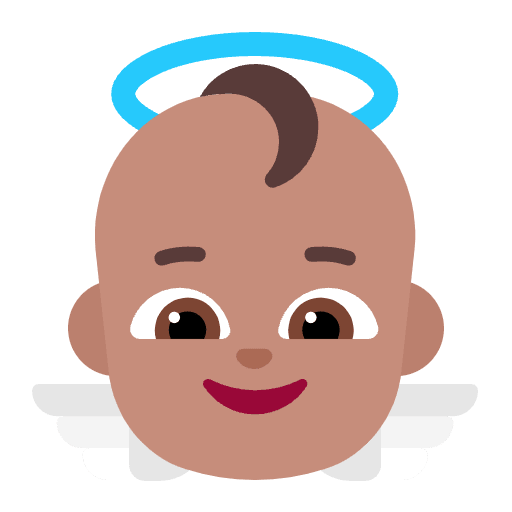 Baby Angel Flat Medium Element from Fluent Emoji Flat Set
