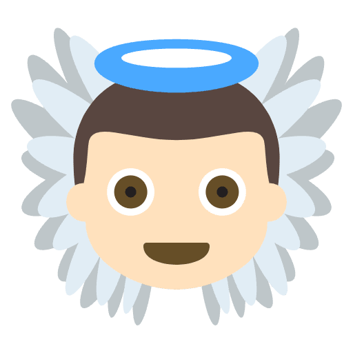 Baby Angel Light Skin Tone Emoji from EmojiTwo Colors Set