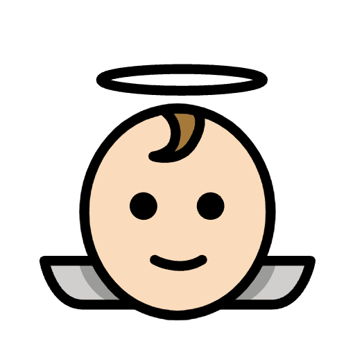 Baby Angel Light Skin Tone Emoji from OpenMoji Set