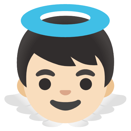 Baby Angel Light Skin Tone Emoji from Noto Emoji Set