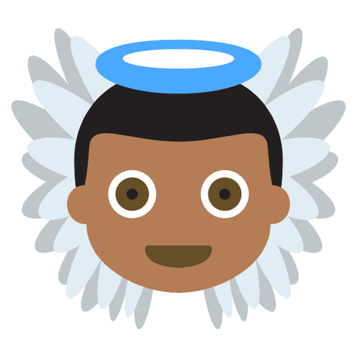 Baby Angel Medium Dark Skin Tone Emoji from EmojiTwo Colors Set