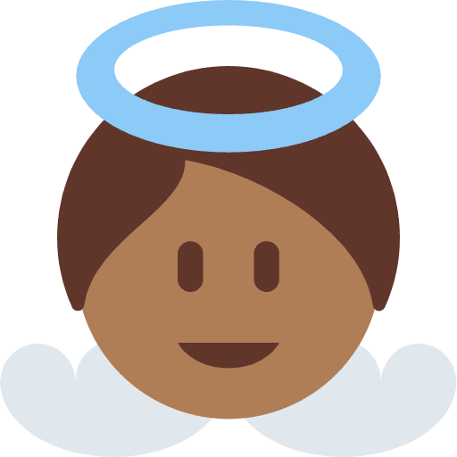 Baby Angel Medium Dark Skin Tone Element from Twemoji Emoji Set