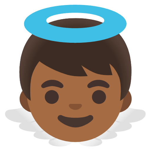 Baby Angel Medium Dark Skin Tone Emoji from Noto Emojis Set