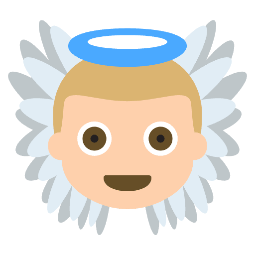 Baby Angel Medium Light Skin Tone Emoji from EmojiTwo Colors Set