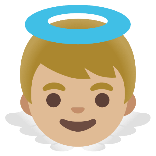 Baby Angel Medium Light Skin Tone Emoji from Noto Emoji Set