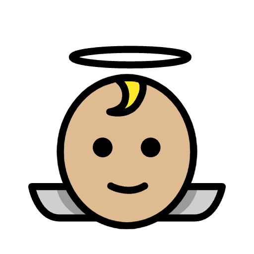 Baby Angel Medium Light Skin Tone Emoji from OpenMoji Set