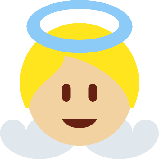 Baby Angel Medium Light Skin Tone Emoji from Twemoji Set