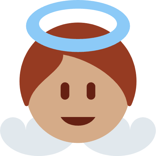 Baby Angel Medium Skin Tone Emoji from Twemoji Emoji Set