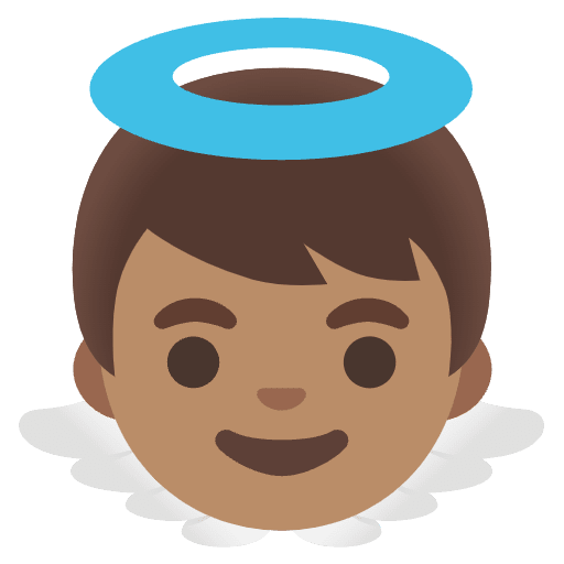 Baby Angel Medium Skin Tone Emoji from Noto Emojis Set