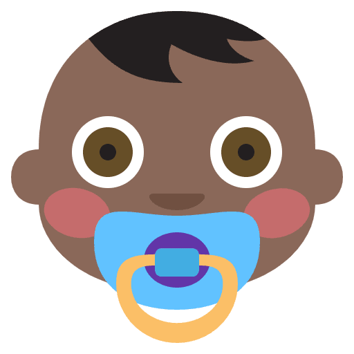 Baby Dark Skin Tone Emoji from EmojiTwo Colors Set
