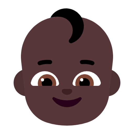 Baby Flat Dark Emoji from Fluent Emoji Flat Set