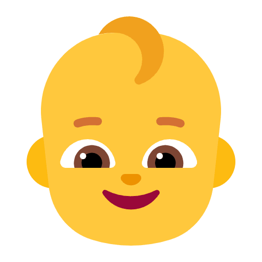 Baby Flat Default Emoji from Fluent Emoji Flat Set