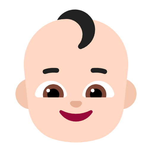 Baby Flat Light Emoji from Fluent Emoji Flat Set