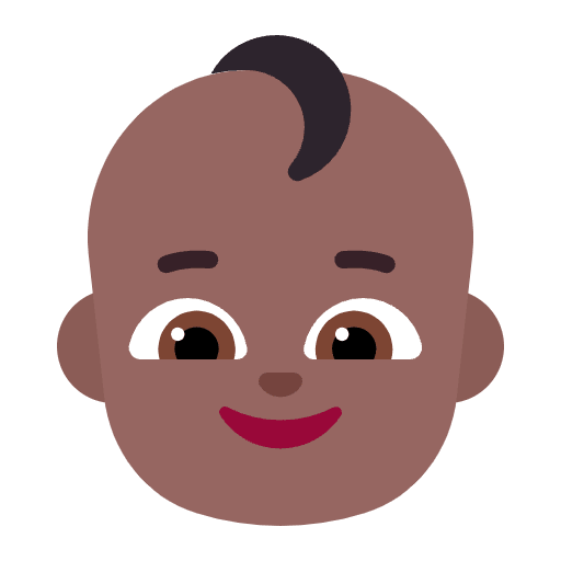 Baby Flat Medium Dark Emoji from Fluent Emoji Flat Set