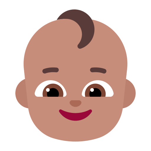 Baby Flat Medium Emoji from Fluent Emoji Flat Set