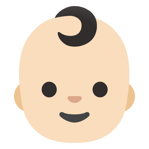 Baby Light Skin Tone Emoji from Noto Emojis Set