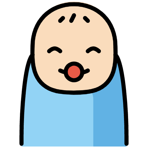 Baby Light Skin Tone Emoji from OpenMoji Emoji Set