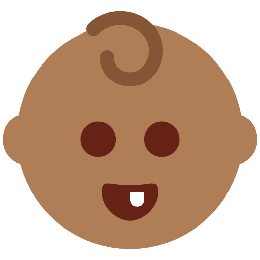 Baby Medium Dark Skin Tone Emoji from Twemoji Emoji Set