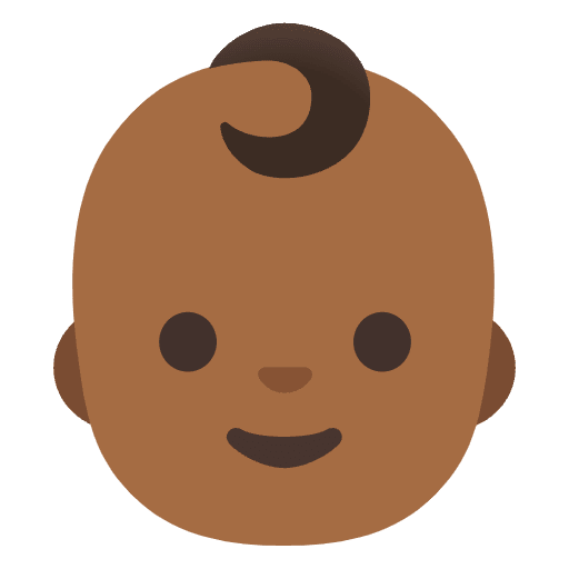 Baby Medium Dark Skin Tone Element from Noto Emojis Set