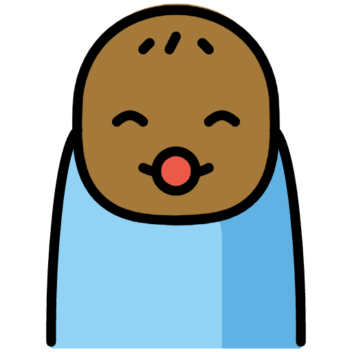 Baby Medium Dark Skin Tone Element from OpenMoji Emoji Set