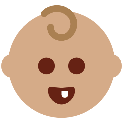 Baby Medium Skin Tone Emoji from Twemoji Emoji Set