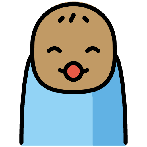 Baby Medium Skin Tone Emoji from OpenMoji Emoji Set