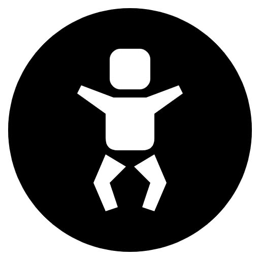 Baby Symbol Emoji from EmojiTwo Black Set