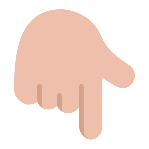Backhand Index Pointing Down Flat Medium Light Emoji from Fluent Emoji Flat Set