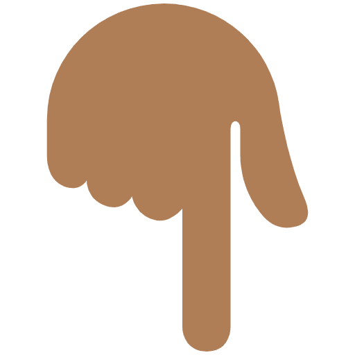 Backhand Index Pointing Down Medium Dark Skin Tone Emoji from Twemoji Set