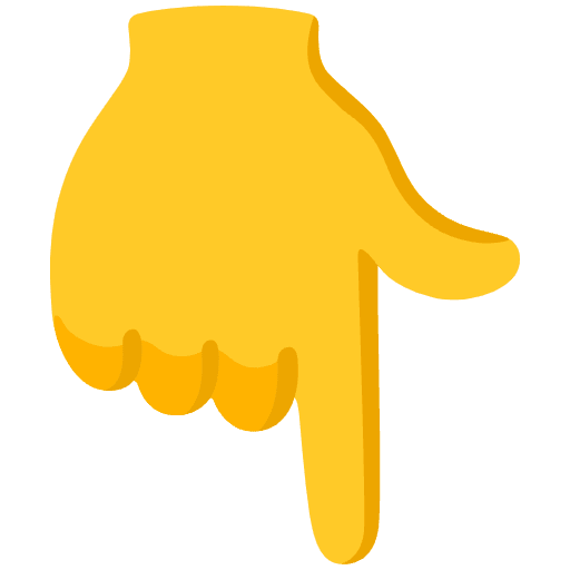 Backhand Index Pointing Down Emoji from Noto Emoji Set
