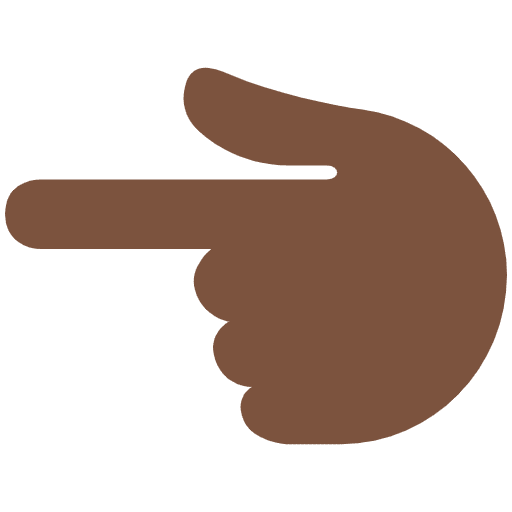Backhand Index Pointing Left Dark Skin Tone Emoji from Twemoji Emoji Set