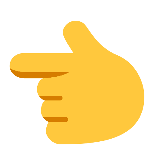 Backhand Index Pointing Left Flat Default Emoji from Fluent Emoji Flat Set