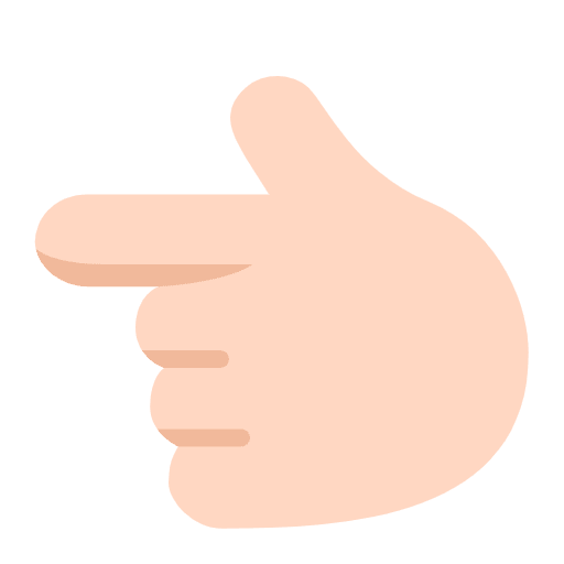 Backhand Index Pointing Left Flat Light Emoji from Fluent Emoji Flat Set