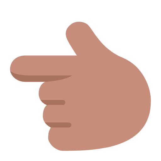 Backhand Index Pointing Left Flat Medium Emoji from Fluent Emoji Flat Set