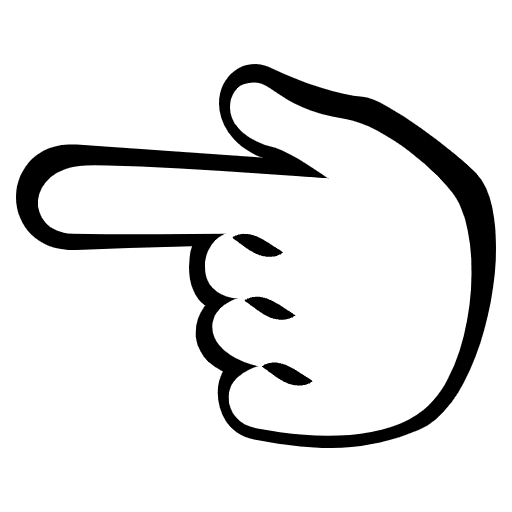 Backhand Index Pointing Left Emoji from EmojiTwo Black Set