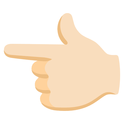 Backhand Index Pointing Left Light Skin Tone Emoji from Noto Emojis Set