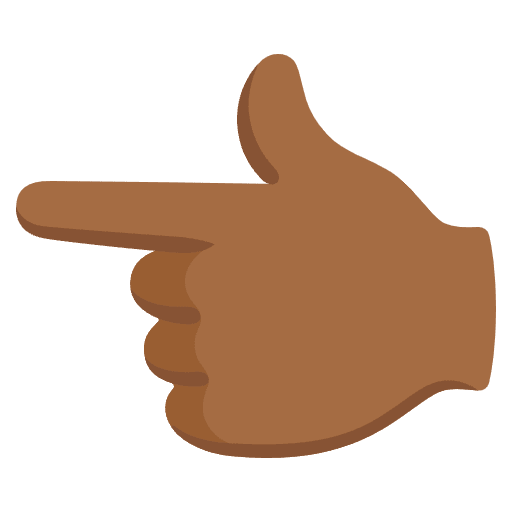 Backhand Index Pointing Left Medium Dark Skin Tone Emoji from Noto Emoji Set