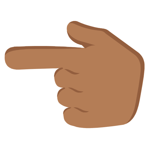 Backhand Index Pointing Left Medium Dark Skin Tone Emoji from EmojiTwo Colors Set