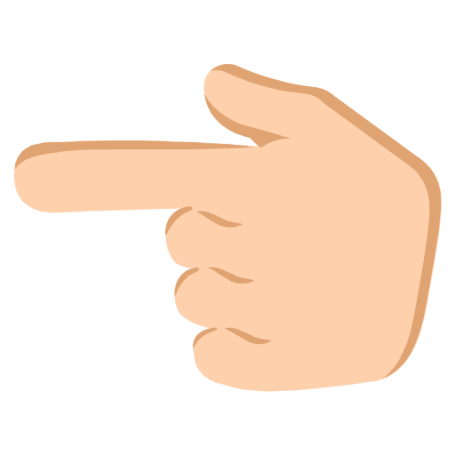 Backhand Index Pointing Left Medium Light Skin Tone Emoji from EmojiTwo Colors Set
