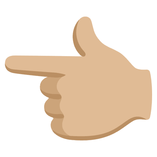 Backhand Index Pointing Left Medium Light Skin Tone Emoji from Noto Emoji Set