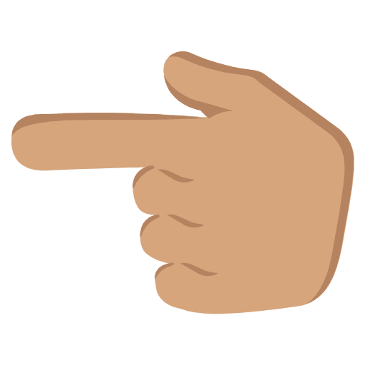Backhand Index Pointing Left Medium Skin Tone Emoji from EmojiTwo Colors Set