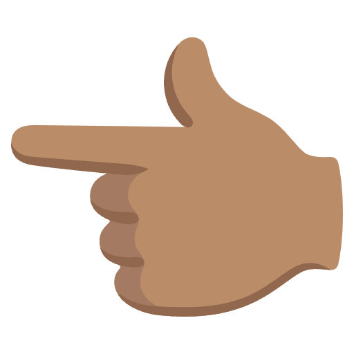 Backhand Index Pointing Left Medium Skin Tone Emoji from Noto Emojis Set