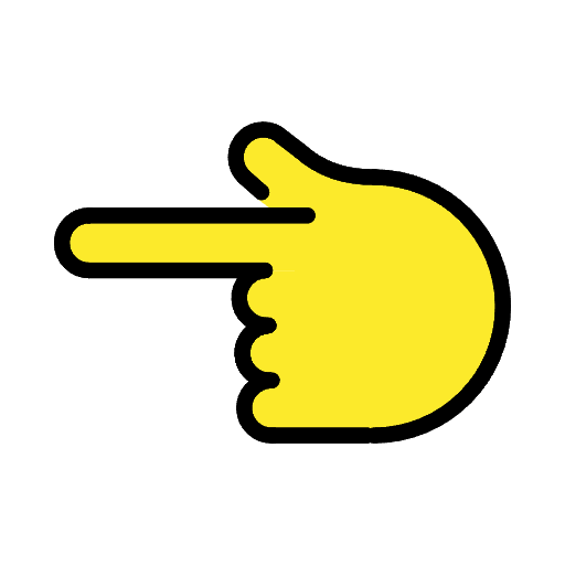 Backhand Index Pointing Left Emoji from OpenMoji Emoji Set