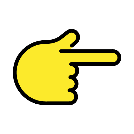 Backhand Index Pointing Right Emoji from OpenMoji Set
