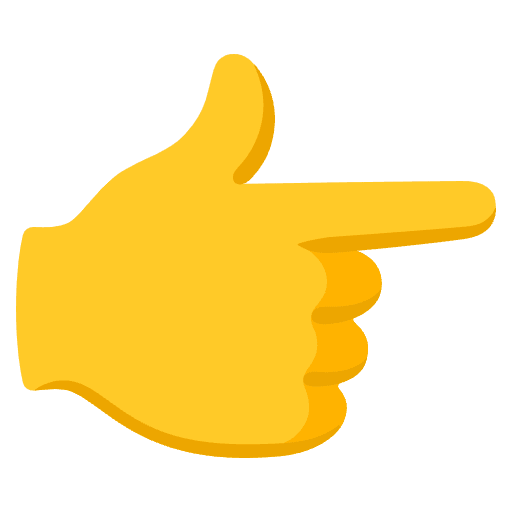 Backhand Index Pointing Right Emoji from Noto Emoji Set
