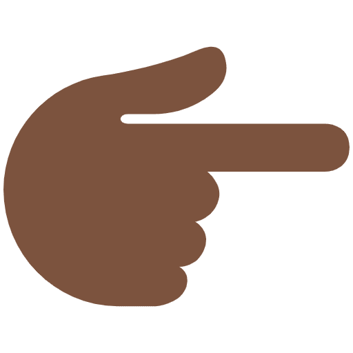 Backhand Index Pointing Right Dark Skin Tone Emoji from Twemoji Emoji Set