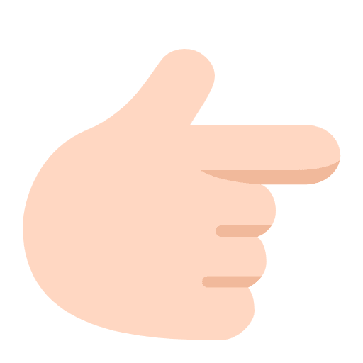 Backhand Index Pointing Right Flat Light Emoji from Fluent Emoji Flat Set