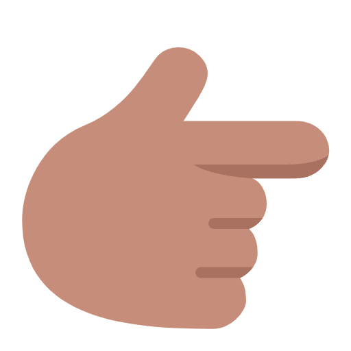 Backhand Index Pointing Right Flat Medium Emoji from Fluent Emoji Flat Set