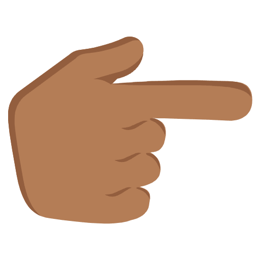 Backhand Index Pointing Right Medium Dark Skin Tone Emoji from EmojiTwo Colors Set