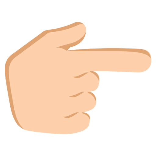 Backhand Index Pointing Right Medium Light Skin Tone Emoji from EmojiTwo Colors Set